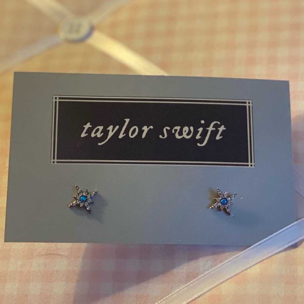 taylor swift opal eyes blue earrings jewelry ring - Picture 13 of 16